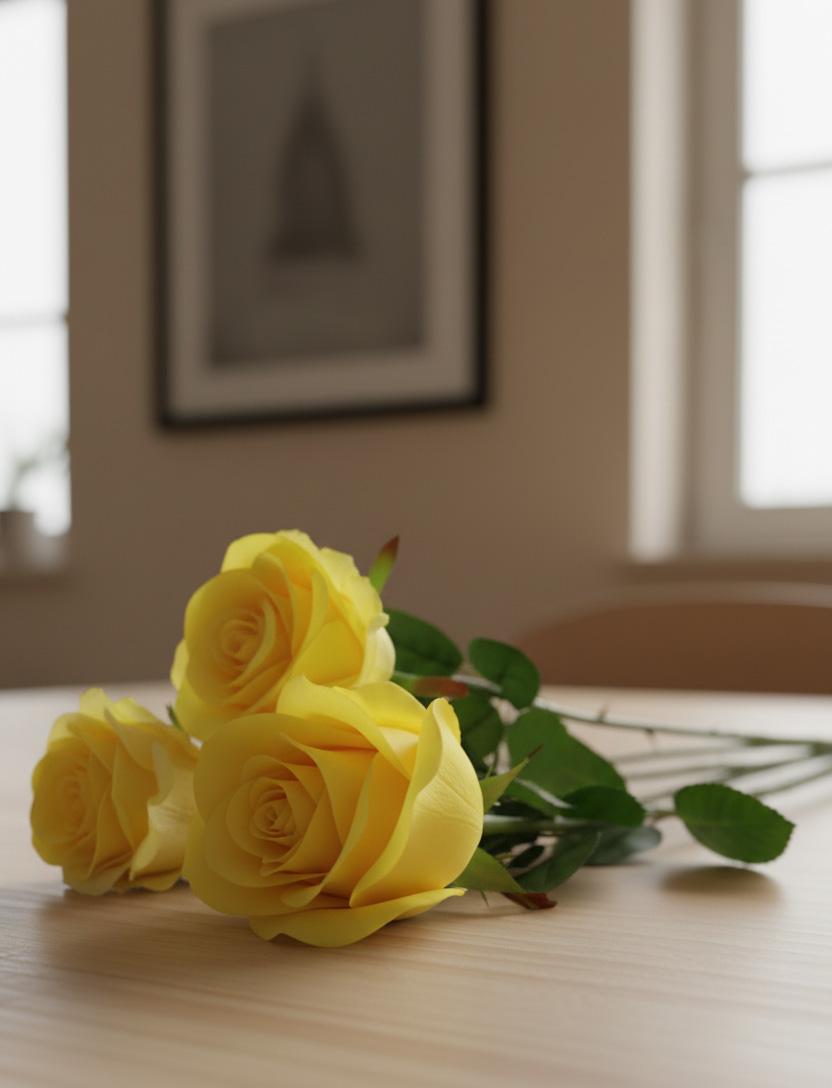 Kwiaty do dekoracji: róża na łodydze