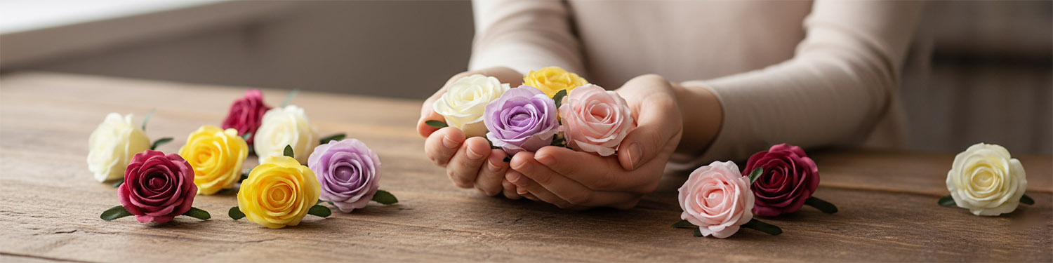 Sztuczne główki róż