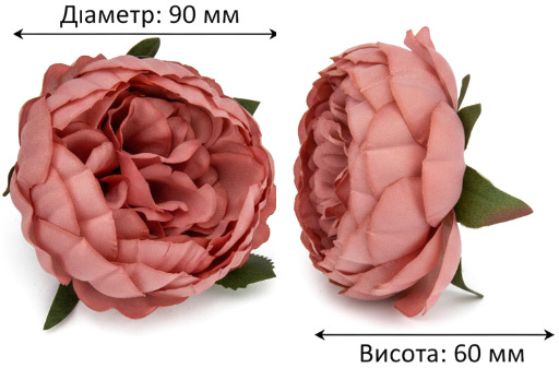 rozmiar sztucznej główki piwonii